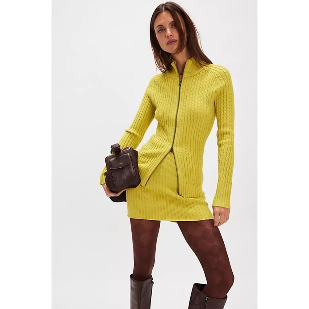 Free People Eliza Mini Skirt Sweater Set